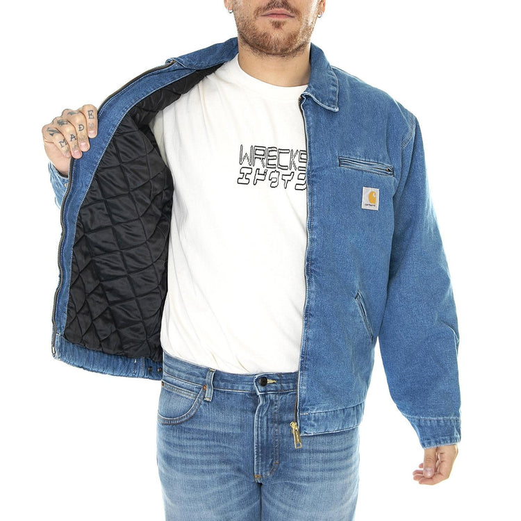 OG Detroit Jacket Blue / Stone Washed - Giacca Invernale Denim Jeans Uomo Blu I033039.0106  CARHARTT WIP 
