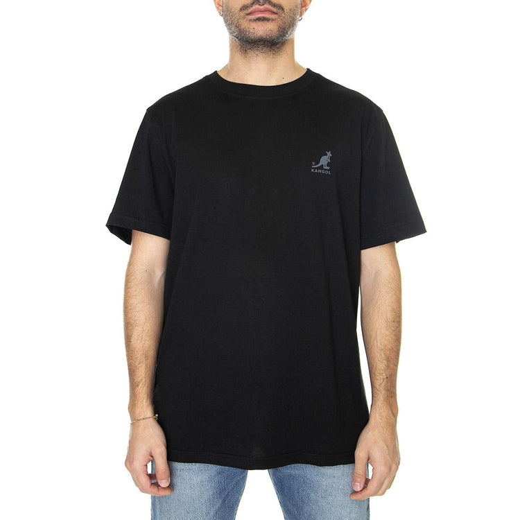 Cap Heritage Black - Maglietta Girocollo Uomo Nera KAF22UTS219-99  KANGOL 