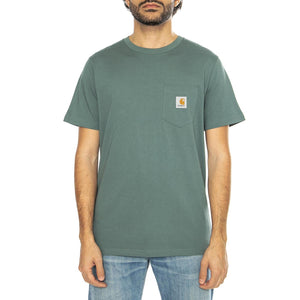 S/S Pocket T-Shirt Silver Pine - Maglietta Girocollo Uomo Verde I030434.2M2XX  CARHARTT WIP 