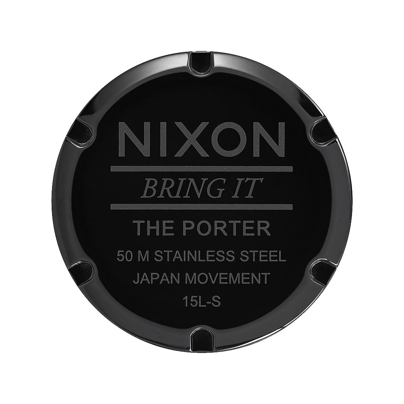 Porter Leather All Black / Gold, 40mm A1058-1031  NIXON 