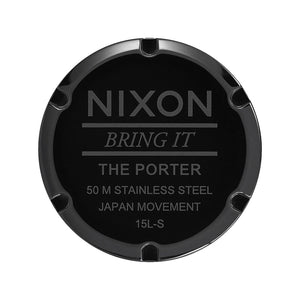 Porter Leather All Black / Gold, 40mm A1058-1031  NIXON 