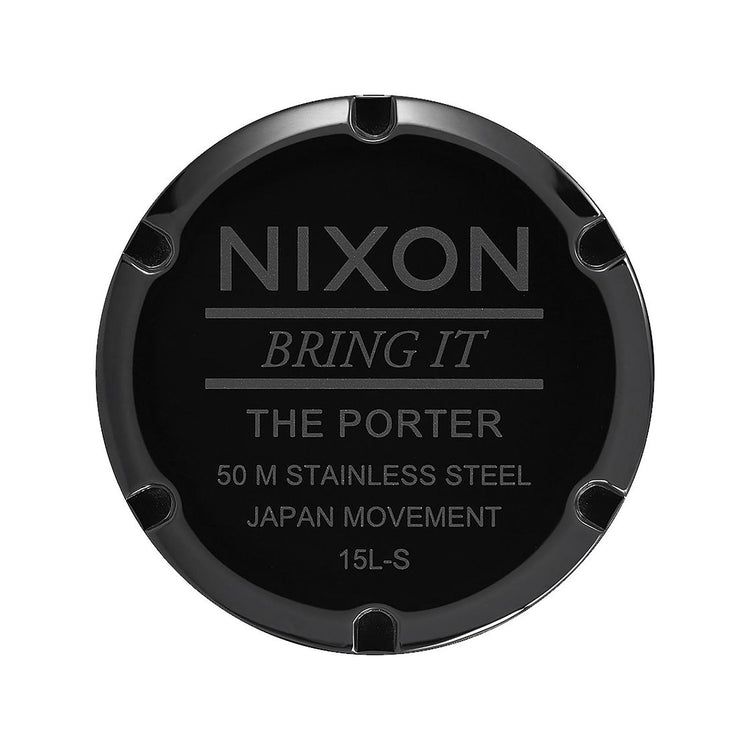 Porter Leather All Black / Gold, 40mm A1058-1031  NIXON 