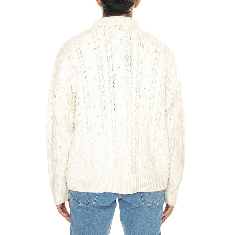 Ezra Zip Up Vardigan Unbleached Multi - Cardigan Uomo Multicolore 151010037-UBL  OBEY 