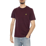 Men's Plain T-Shirt - Jet Black - Crew Neck T-Shirt Men Burgundy Men LYLE & SCOTT