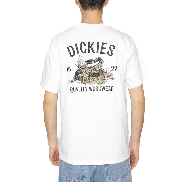 Dickies Snake SS Tee White - Maglietta Girocollo Uomo Bianca DK0A4Z990WH1  DICKIES 