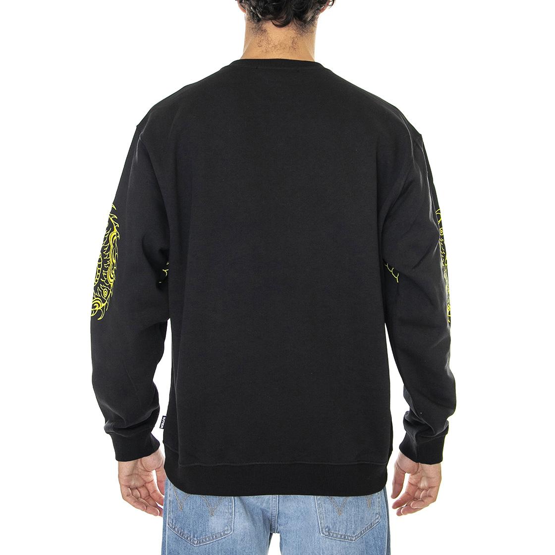 Dragon Crewneck Black - Felpa Girocollo Uomo Nera 22WISC24-BLACK  IUTER 