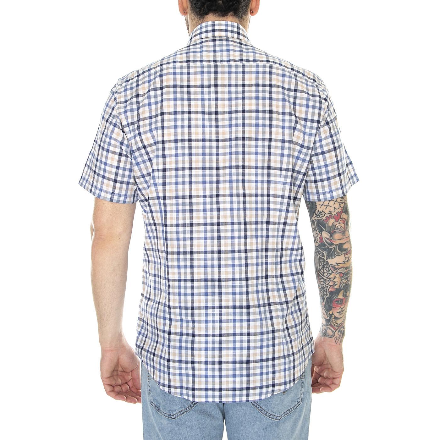 Barbour Kinson Tailored Shirt Stone - Camicia Maniche Corte Uomo Multicolore MSH5290-ST51-SS23  BARBOUR 