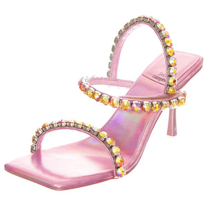 W' Saints Soft Pink Metallic Sandals - Sandali Donna Rosa JC-927-10-15  JEFFREY CAMPBELL 