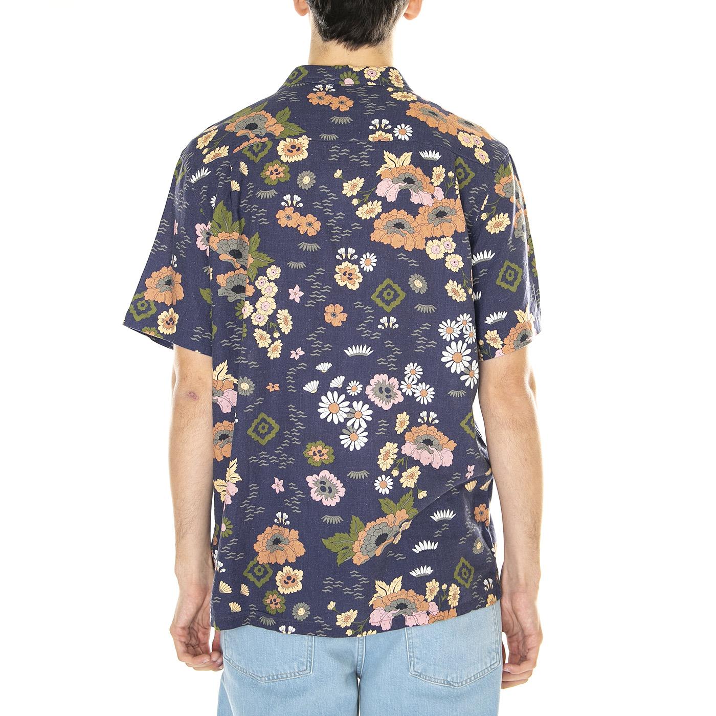 M' Laguna Casual Fit Reverse Floral Print Shirt - Camicia Maniche Corte Uomo Multicolore F4WSD036-972  FARAH 