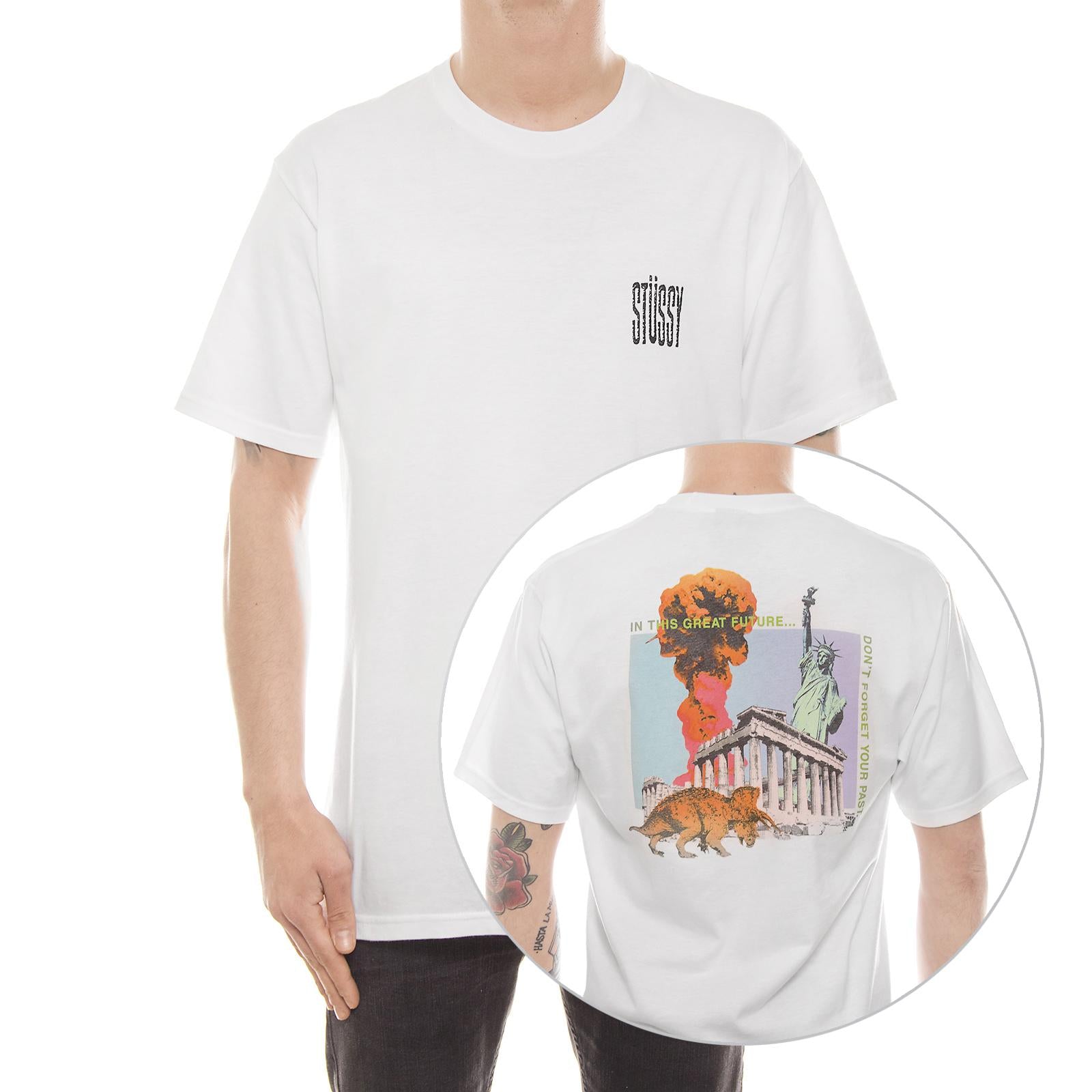 FUTURE PAST TEE WHITE 1904013-WHITE  STUSSY 