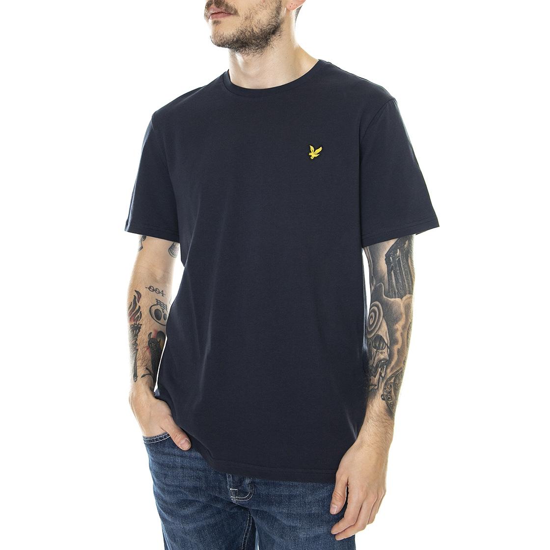 Plain T-Shirt Dark Navy / Black - Maglietta Lyle & Scott TS400VOG-Z271 . LYLE & SCOTT 