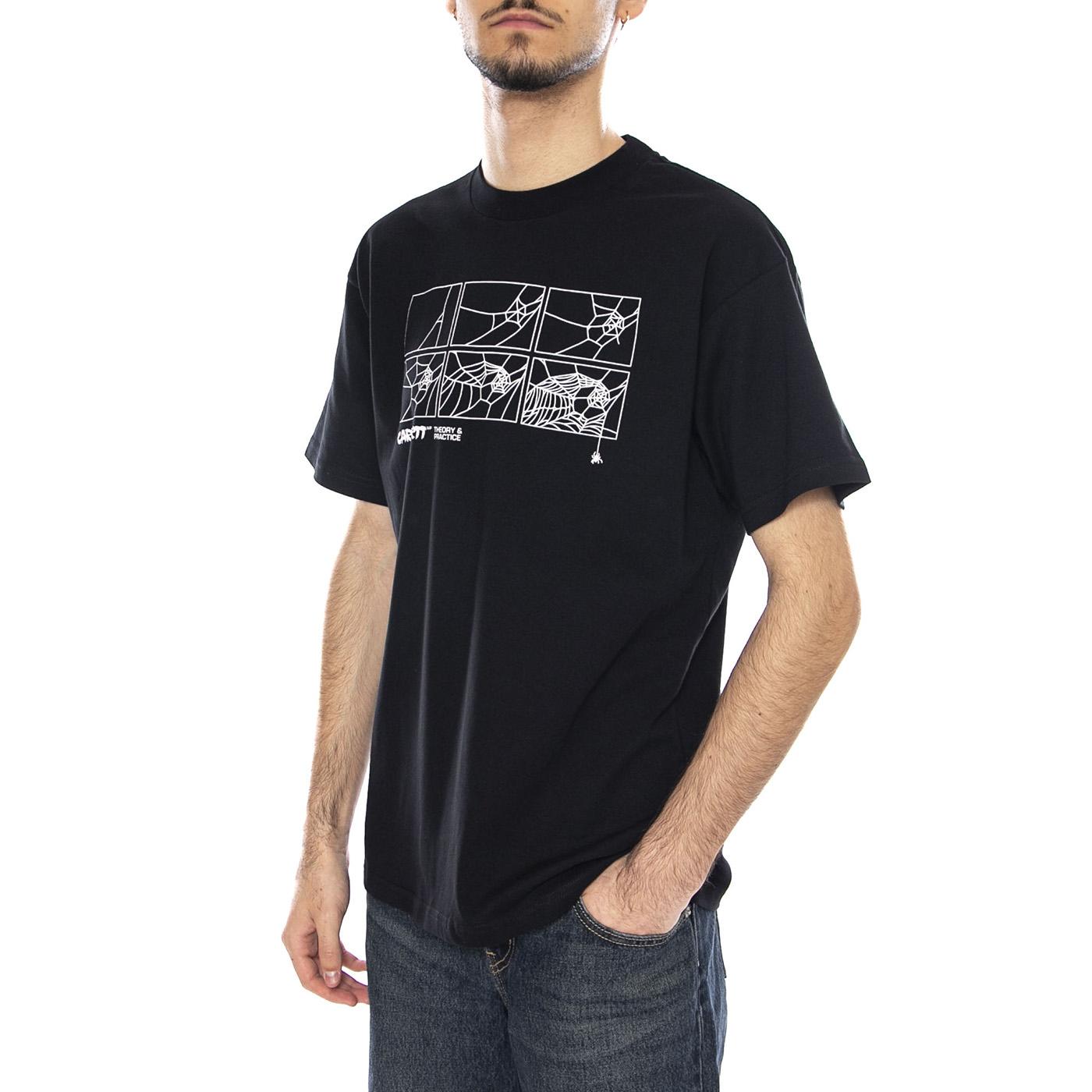 S/S Theory And Practice T-Shirt -- Maglietta Uomo Nera I035501.89XX . CARHARTT WIP 