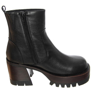 Womens Quavo Crinkle Black Ankle Boots JCS36JC120-BLKL  JEFFREY CAMPBELL 