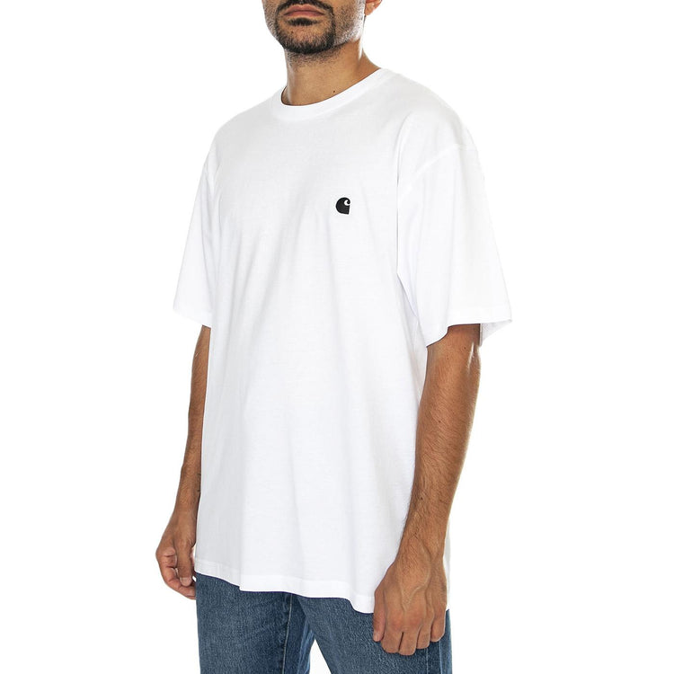 S/S Madison T-Shirt White / Black - Maglietta Girocollo Uomo Bianca I033000.00AXX  CARHARTT WIP 