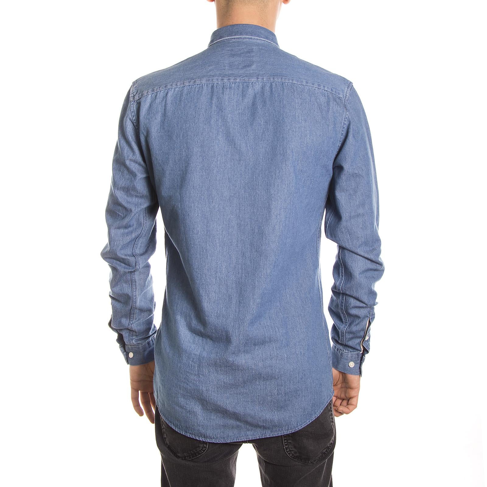 BARDEN 0056 L/S SHIRT MEDIUM BLUE 121960056-1002  MINIMUM 