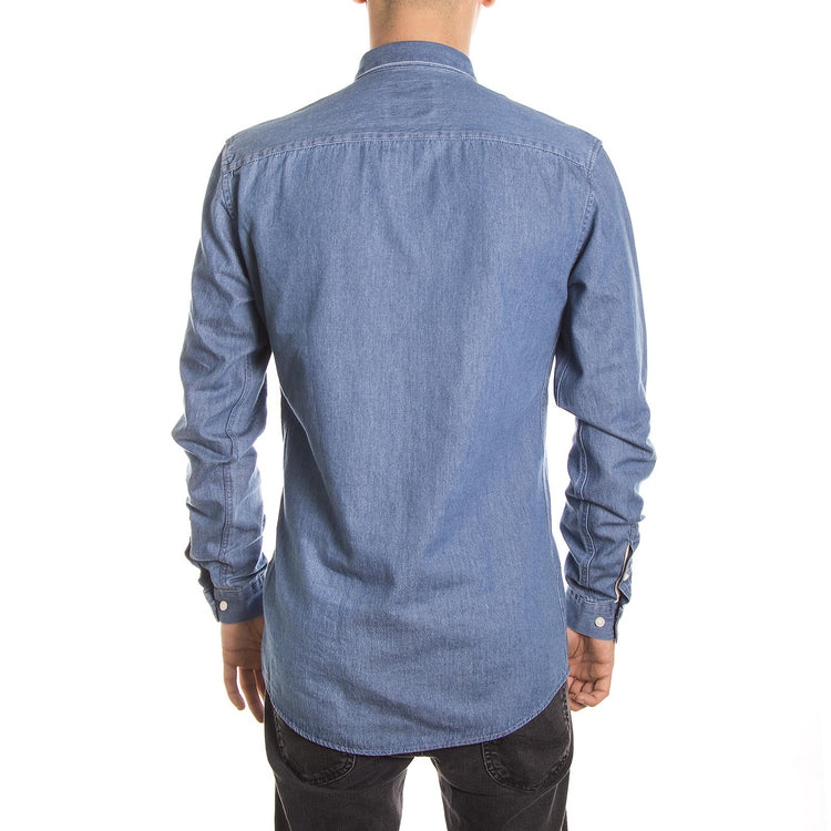 BARDEN 0056 L/S SHIRT MEDIUM BLUE 121960056-1002  MINIMUM 