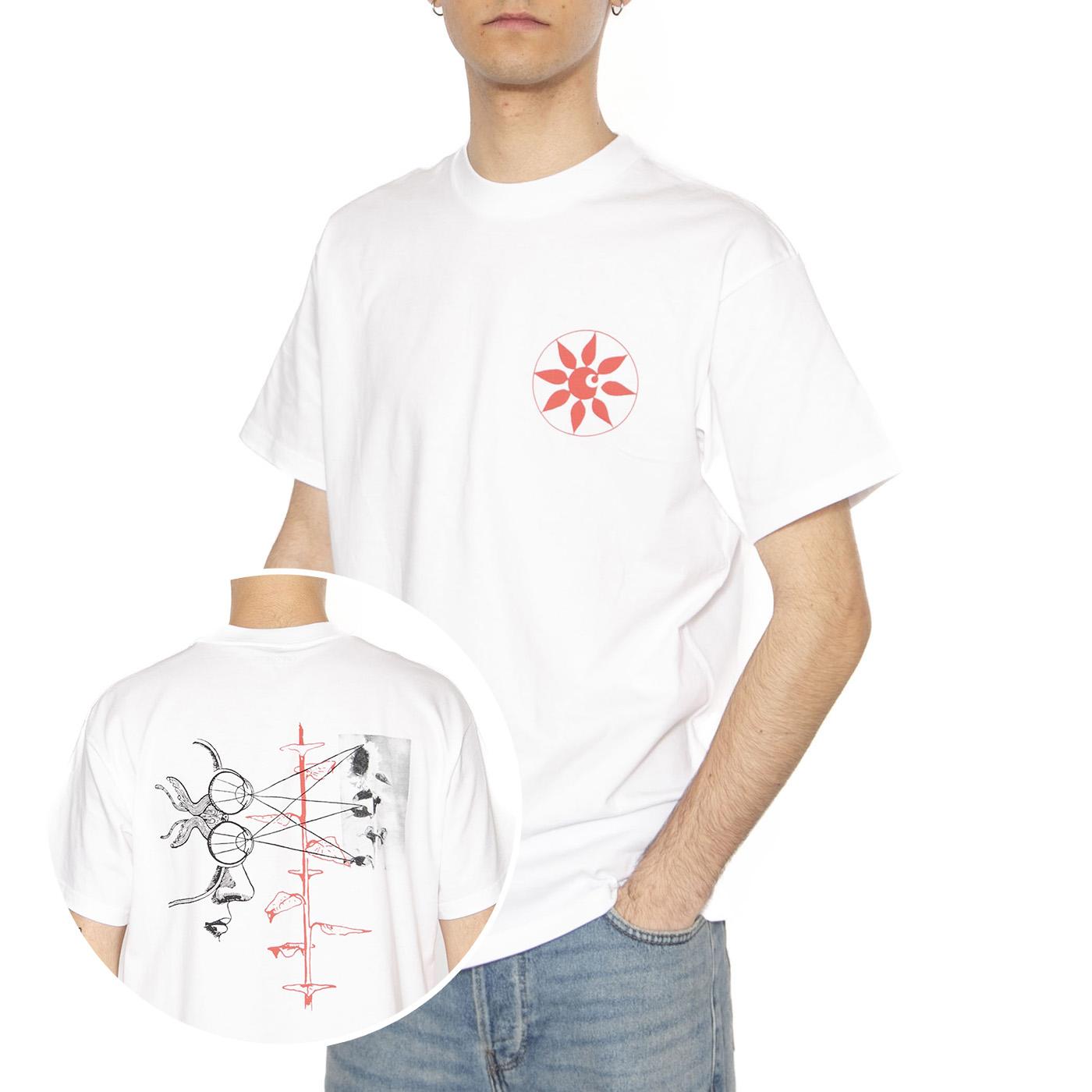 S/S Senses T-Shirt White - Maglietta Girocollo Uomo Bianca I034771.02XX  CARHARTT WIP 