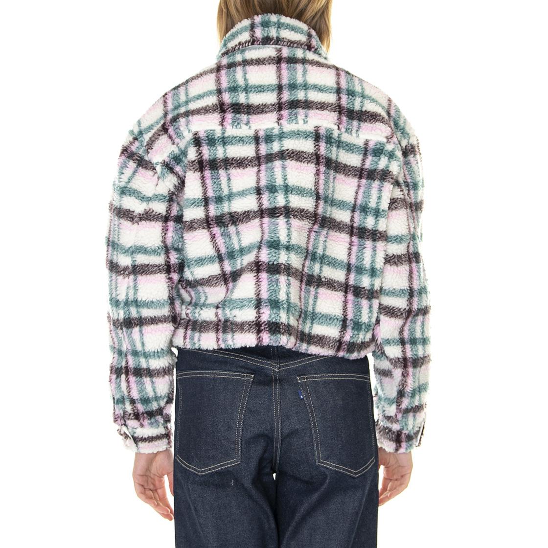 Cropped Sherpa Jacket Deep Emerald-L55GAX38 - Giacca Invernale Donna Multicolore 112320685  LEE 