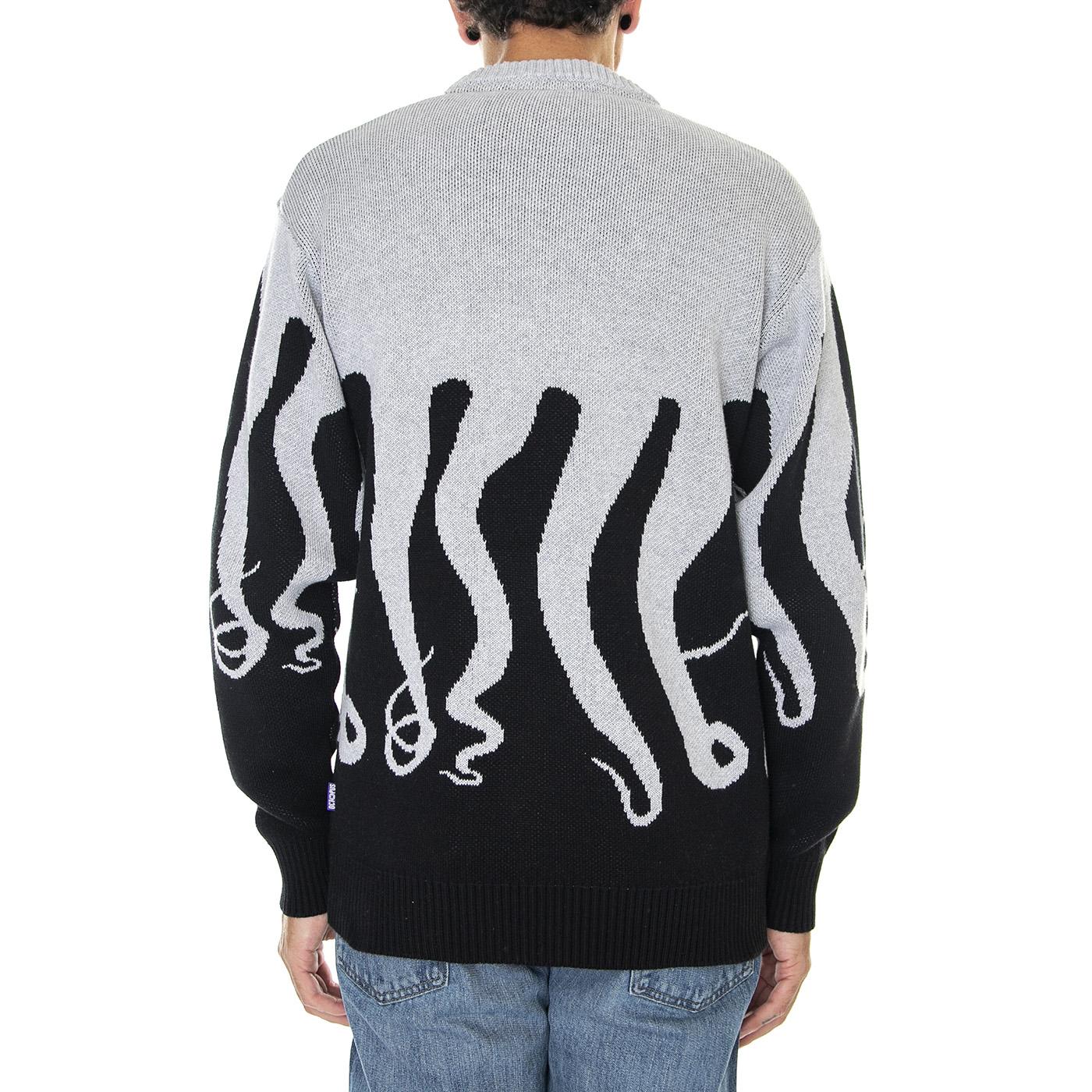 Octopus Original Jumper Grey - Maglione Girocollo Uomo Grigio / Nero 22WOJM01-GREY  OCTOPUS 