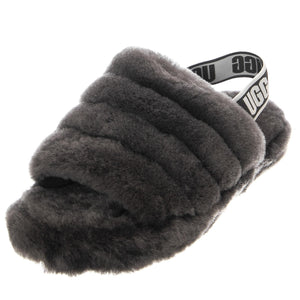 FLUFF YEAH SLIDE CHARCOAL K UGKFLYSLCH1098494K  UGG 