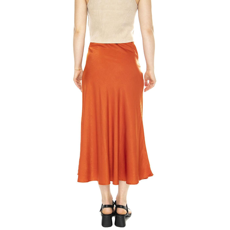 Falda midi satinada roja Red Skirt - Gonna Rossa 11220  WILD PONY 