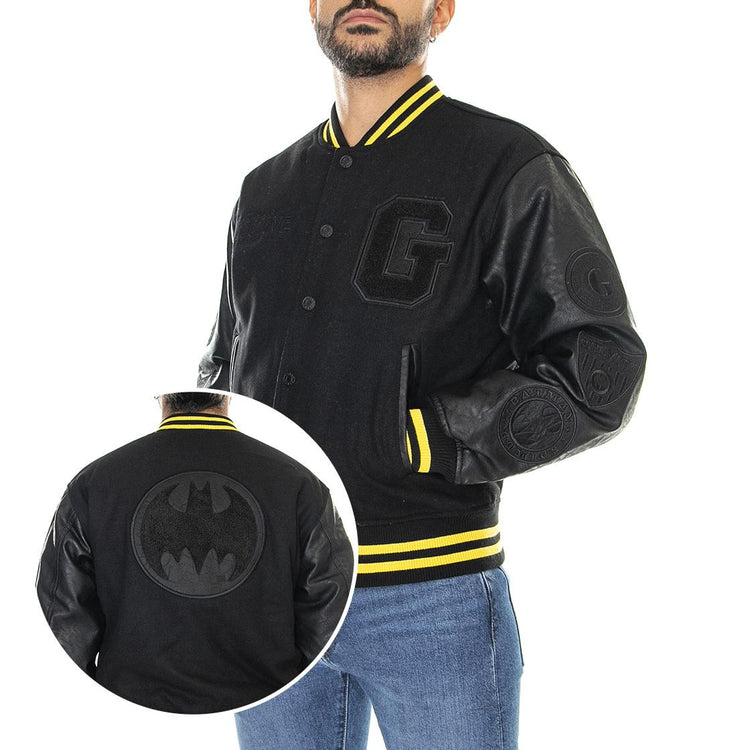 Go Batman Patched Letterman Jet Black A996 - Giacca Invernale Uomo Nera M2BL08WEV60-JBLK  GUESS ORIGINALS 