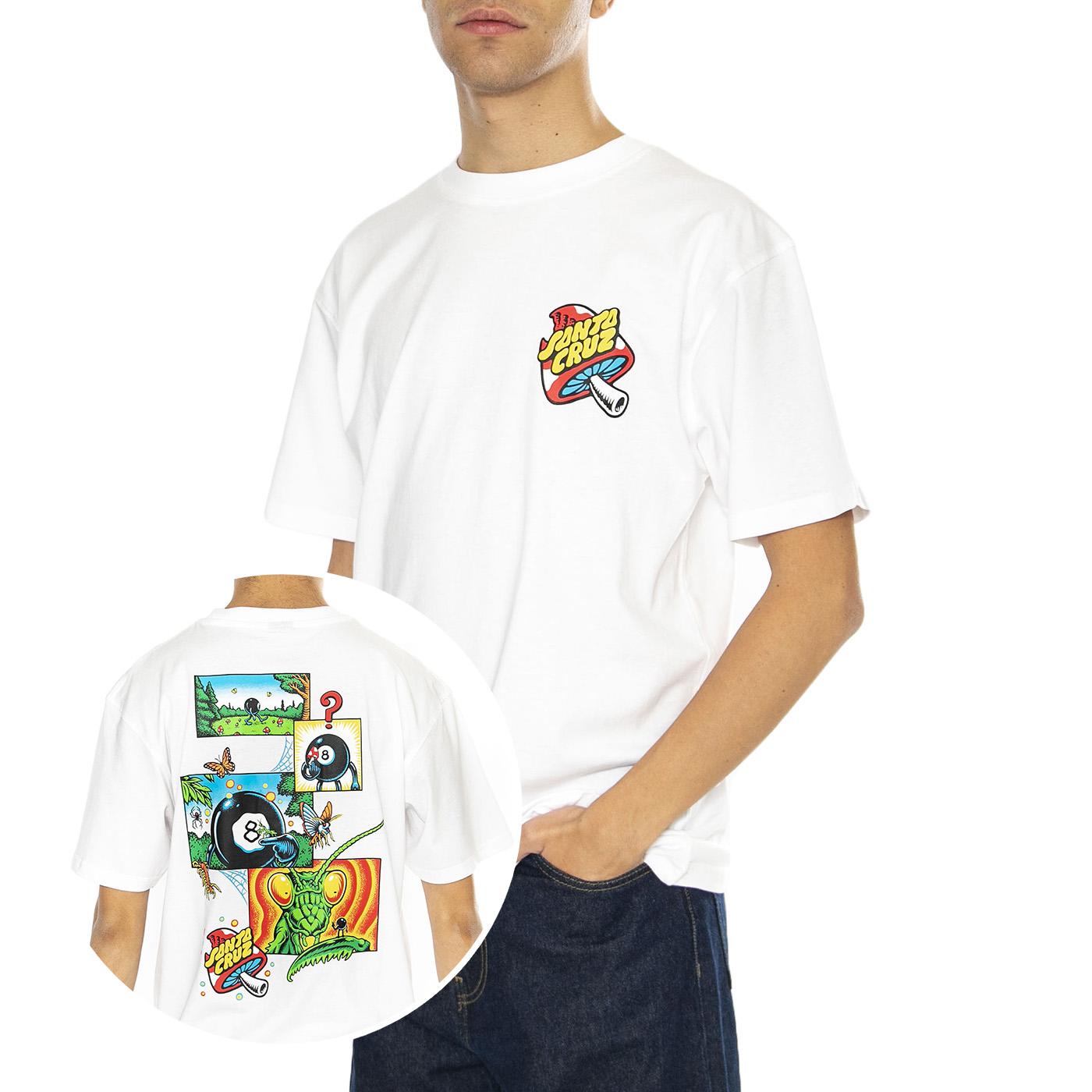 Winkowski 8Baller Comic White - Maglietta Girocollo Uomo Bianca SCA-TEE-11488  SANTA CRUZ 