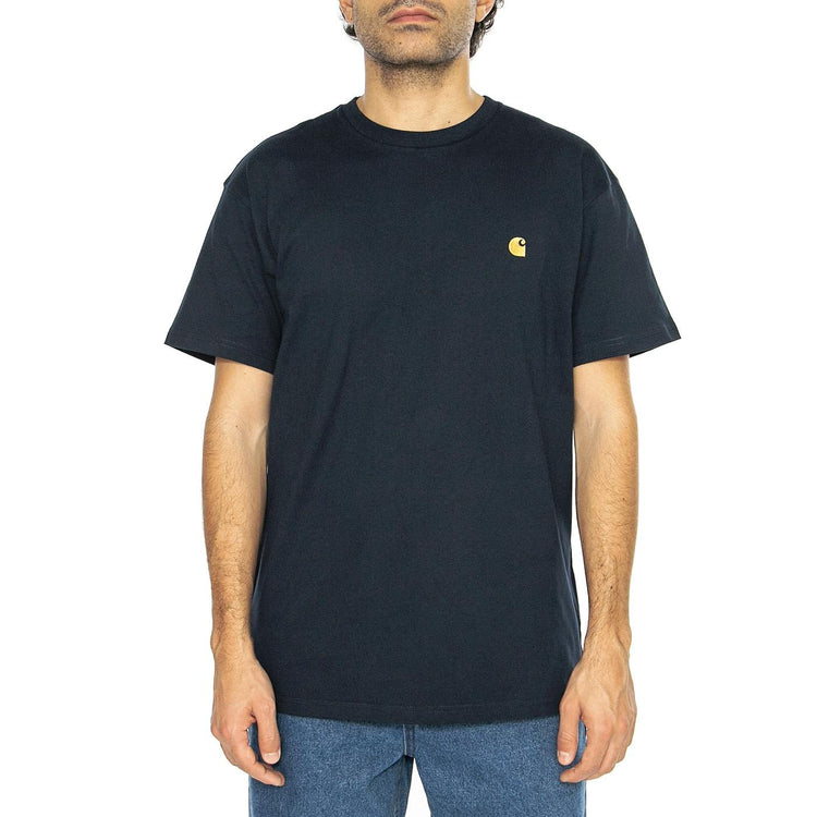 S/S Chase T-Shirt Mizar / Gold - Maglietta Girocollo Uomo Blu I026391.2MZXX  CARHARTT WIP 