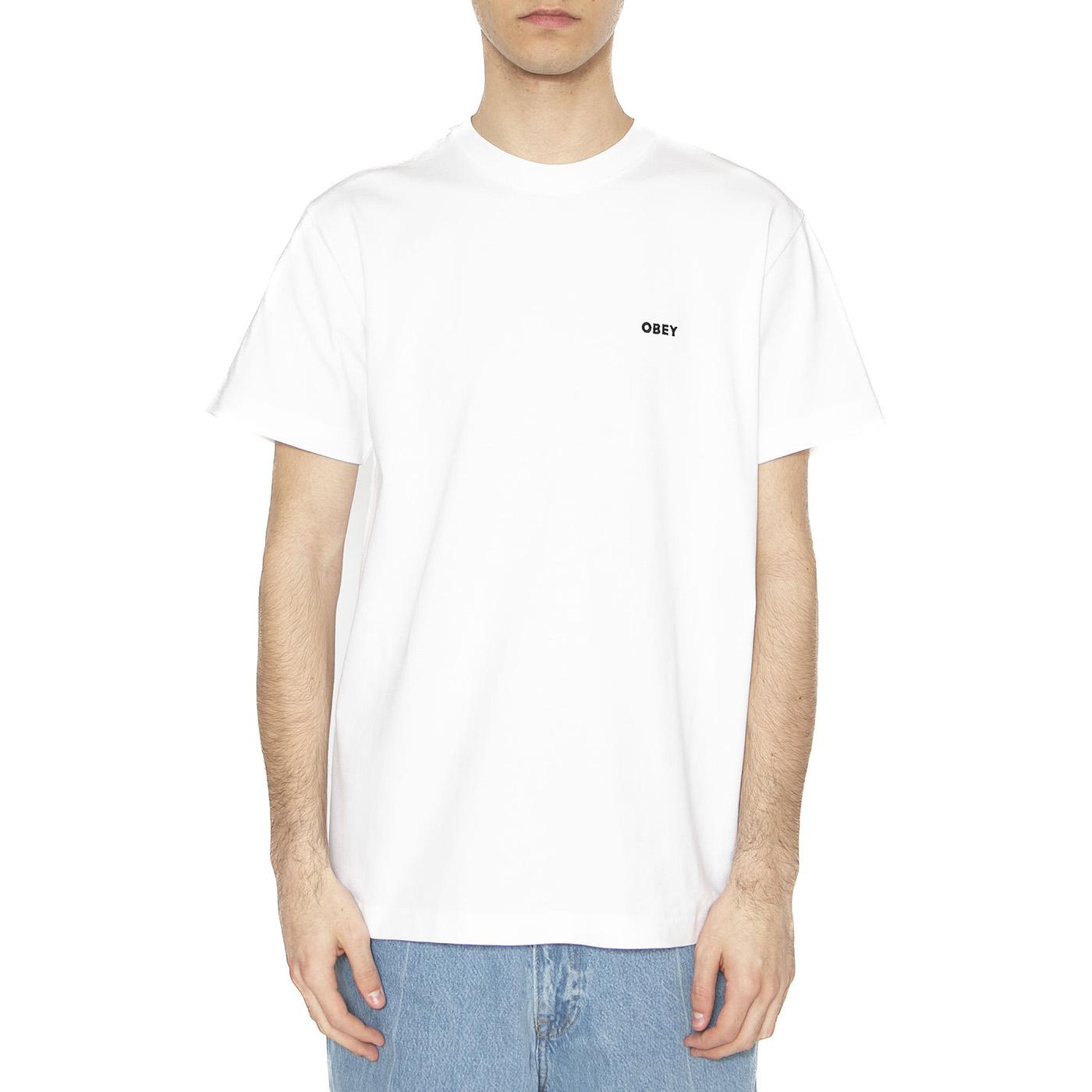 Established Works Bold Tee SS White - Maglietta Girocollo Uomo Bianca 131080365-WHT  OBEY 