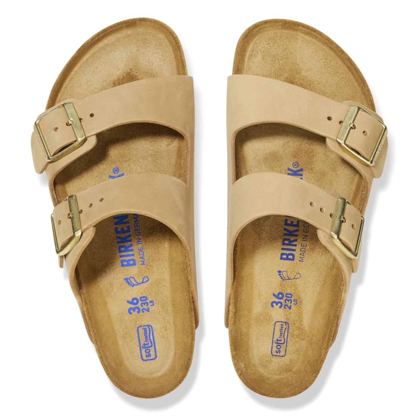 Arizona SFB sandcastle, Nubuck Leather - Sandali Donna Beige 1019016  BIRKENSTOCK 