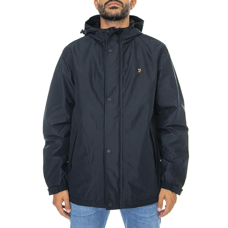 Jones Fleece Lined C True Navy - Giacca Invernale con Cappuccio Uomo Blu F4RFC014-412  FARAH 
