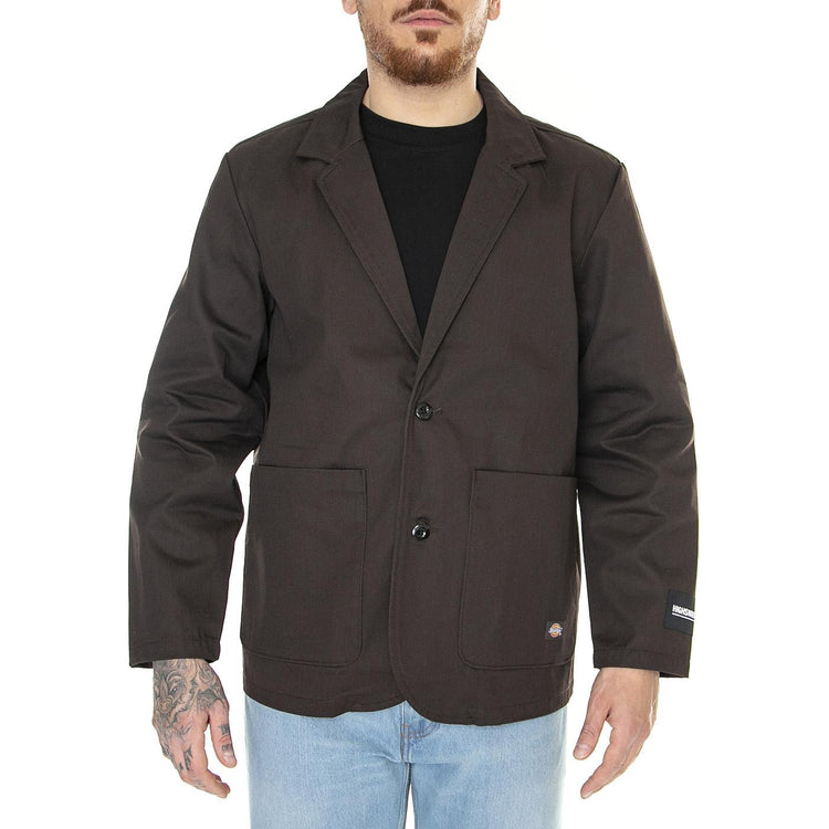HIGHSNOBIETY X DICKIES Blazer Dark Brown - Giacca Estiva Monopetto Uomo Marrone DK0A4XXNDBX1  DICKIES 