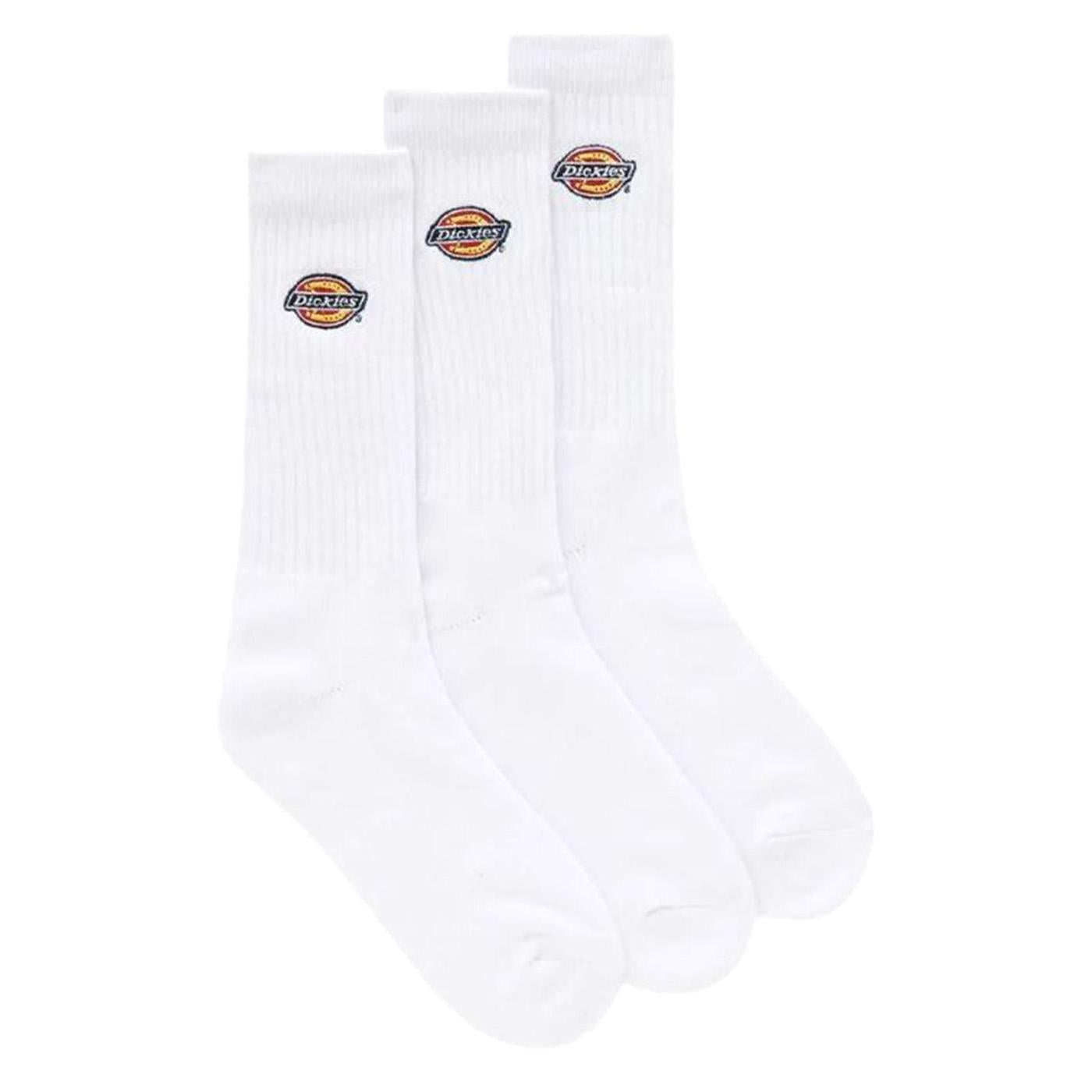 VALLEY GROVE SOCK - Set da Tre Paia di Calzini Bianchi DK0A4X 82WHX1 DICKIES 