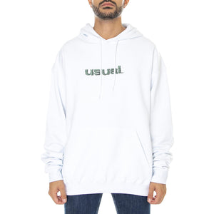 Dionea Hoodie White - Felpa con Cappuccio Uomo Bianca W22H-DIONEA-WHT  USUAL 