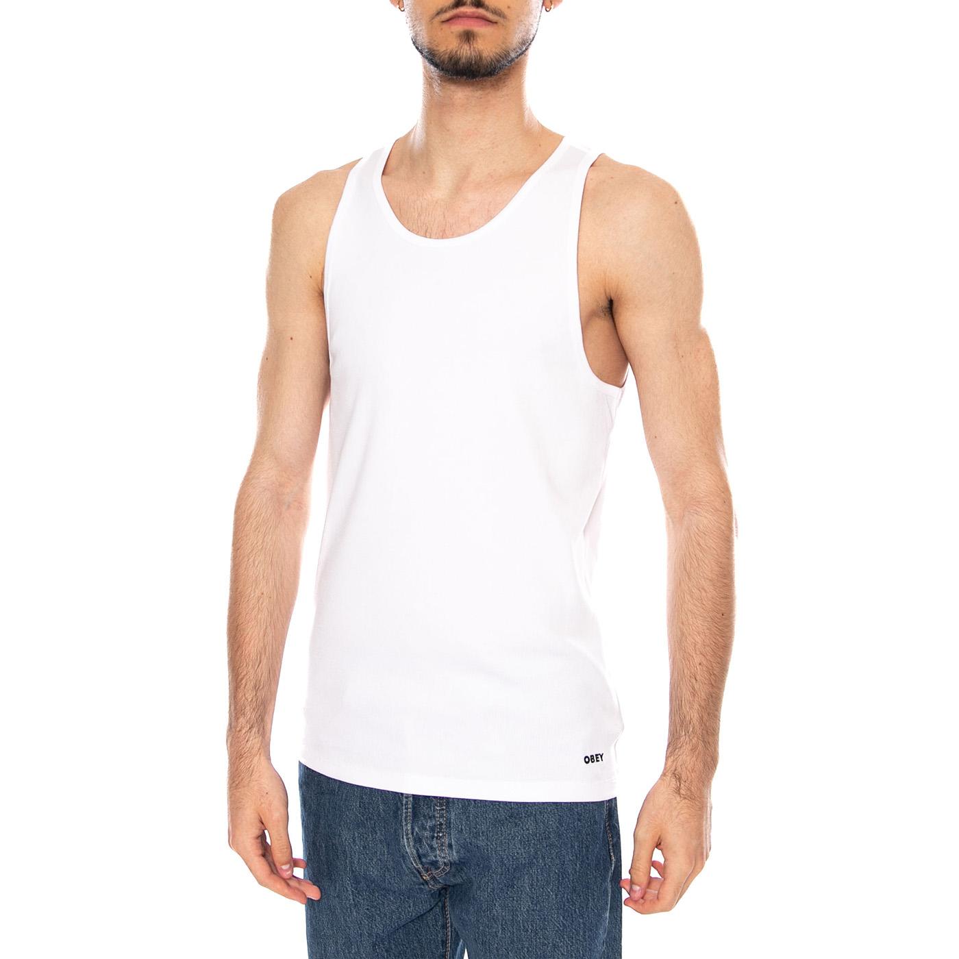 STANDARD RIB TANK 2 PACK - Set da Due Canotte Uomo Bianche 134050061 WHT OBEY 