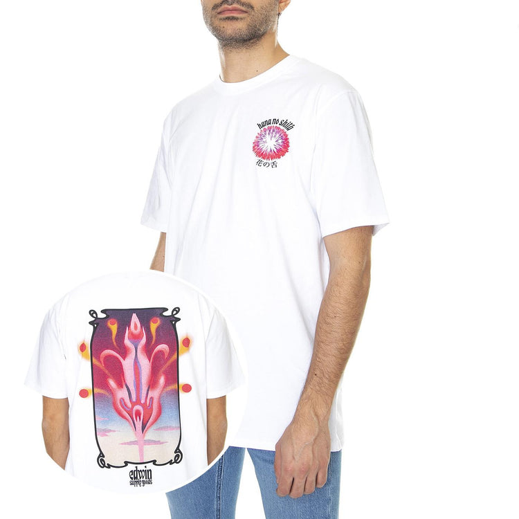 Hano Noshita Ts White - Maglietta Girocollo Uomo Bianca I031894.02.67.  EDWIN 