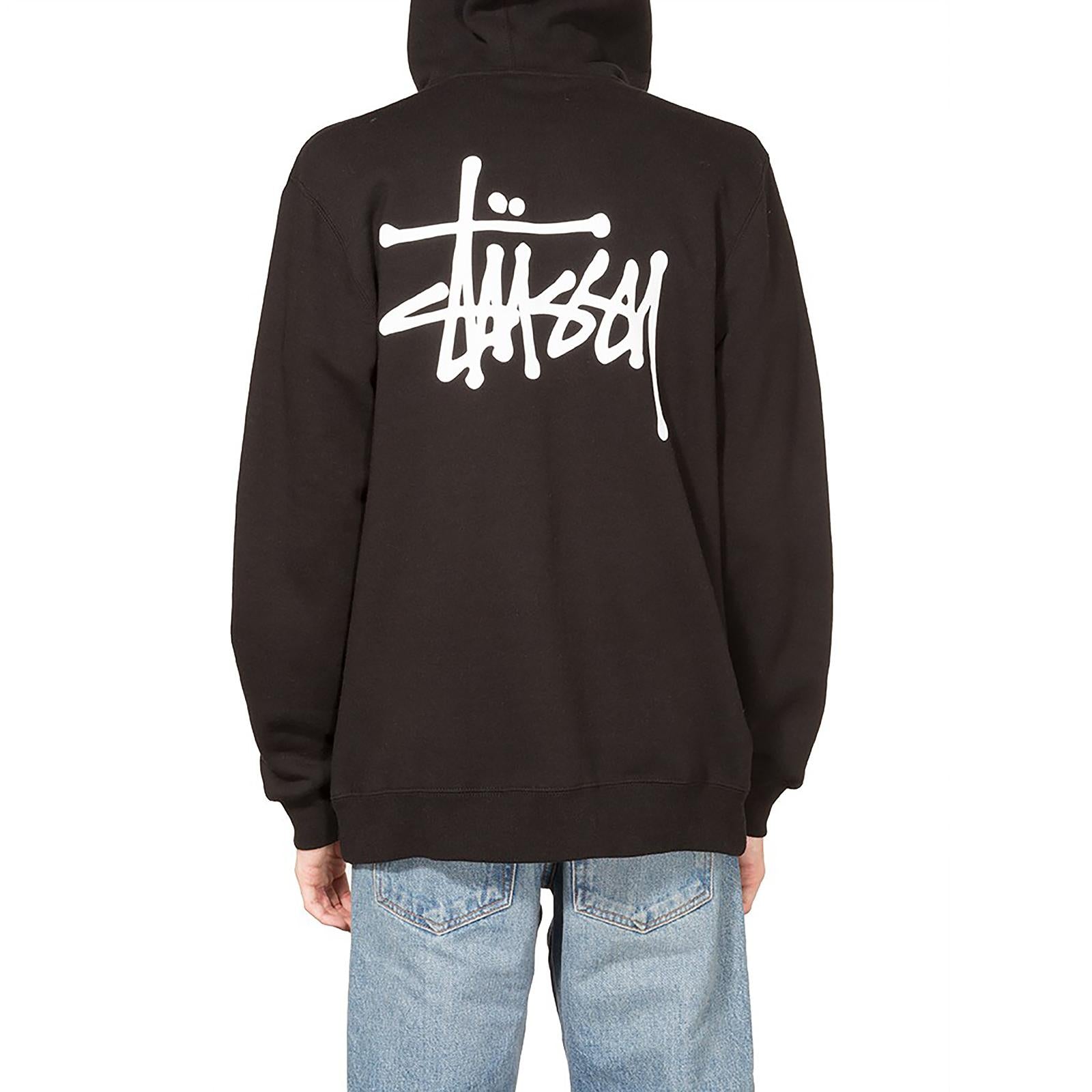 BASIC STUSSY ZIP HOOD BLACK 1974181-BLACK  STUSSY 