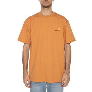 S/S American Script T-Shirt Redhaven - Maglietta Girocollo Uomo Arancione I029956.2ZYXX  CARHARTT WIP 