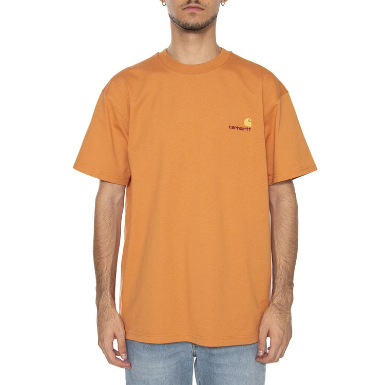 S/S American Script T-Shirt Redhaven - Maglietta Girocollo Uomo Arancione I029956.2ZYXX  CARHARTT WIP 