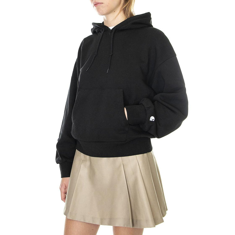 W' Hooded Casey Sweatshirt Black - Felpa con Cappuccio Donna Nera I030630-03  CARHARTT WIP 