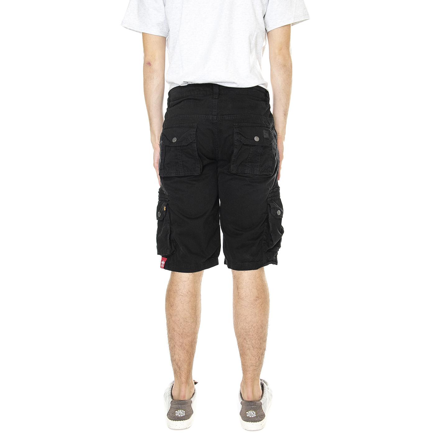 M' Alpha Short Black - Bermuda Uomo Neri 136250-03  ALPHA INDUSTRIES 