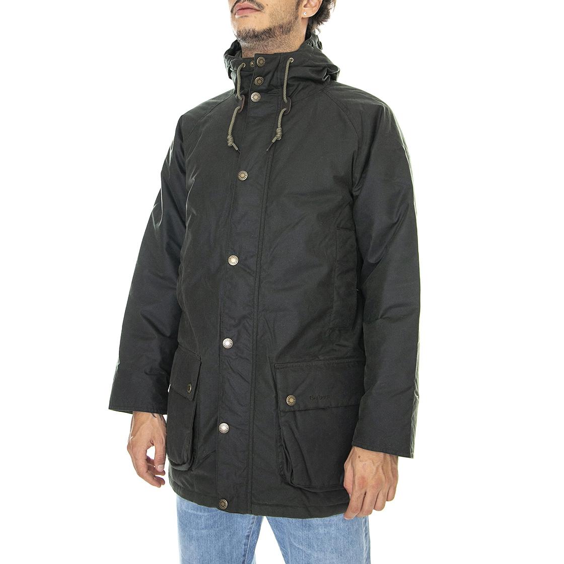 Hooded Beaufort Wax Sage Olive Night - Giacca Invernale con Cappuccio Uomo Verde MWX1845SG51  BARBOUR 