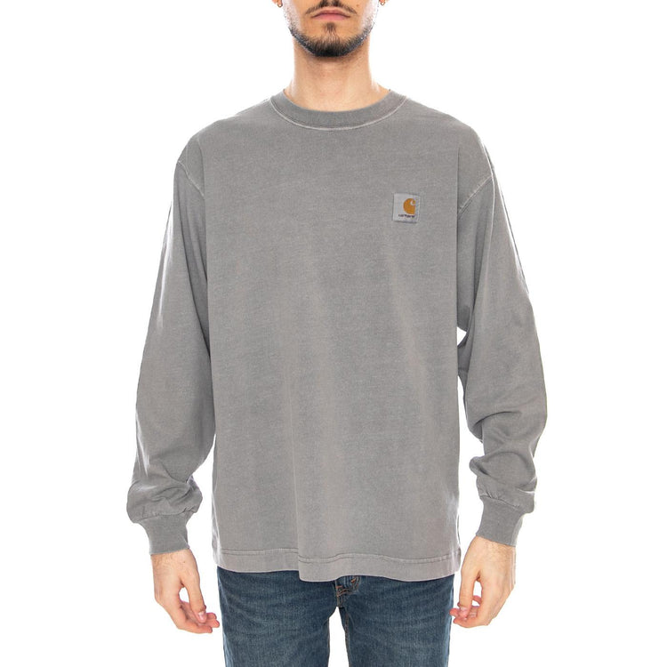 L/S Nelson T-Shirt Yosemite - Maglietta Girocollo Maniche Lunghe Uomo Grigia I029948 2LRGD CARHARTT WIP 