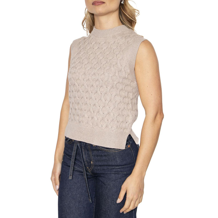 Bluebell Cable Vest Mid Oatmeal Heather - Canotta in Maglia Donna Beige 0012J-0000  LEVIS 