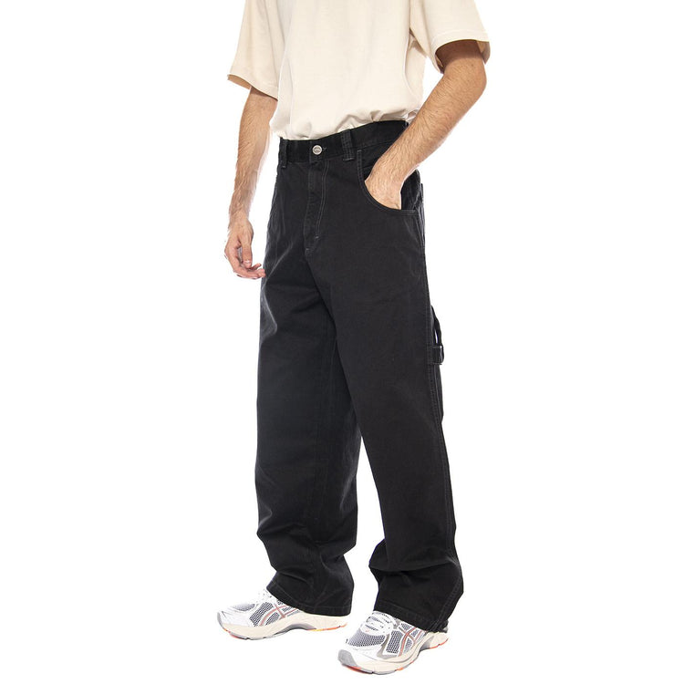 Baggy T. Gabardina Col. Tinto Nero - Pantaloni Uomo Neri R.BIANCO-L-CAMA-00N . BLUESKIN 