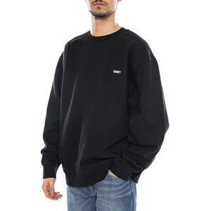 Established Works Bold Crew Black -- Felpa Girocollo Uomo Nera 112480122 BLK OBEY 