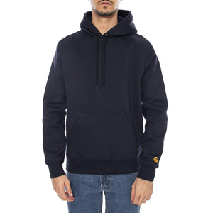 Hooded Chase Sweat Dark Navy / Gold - Felpa con Cappuccio Uomo Blu I033661.00HXX  CARHARTT WIP 
