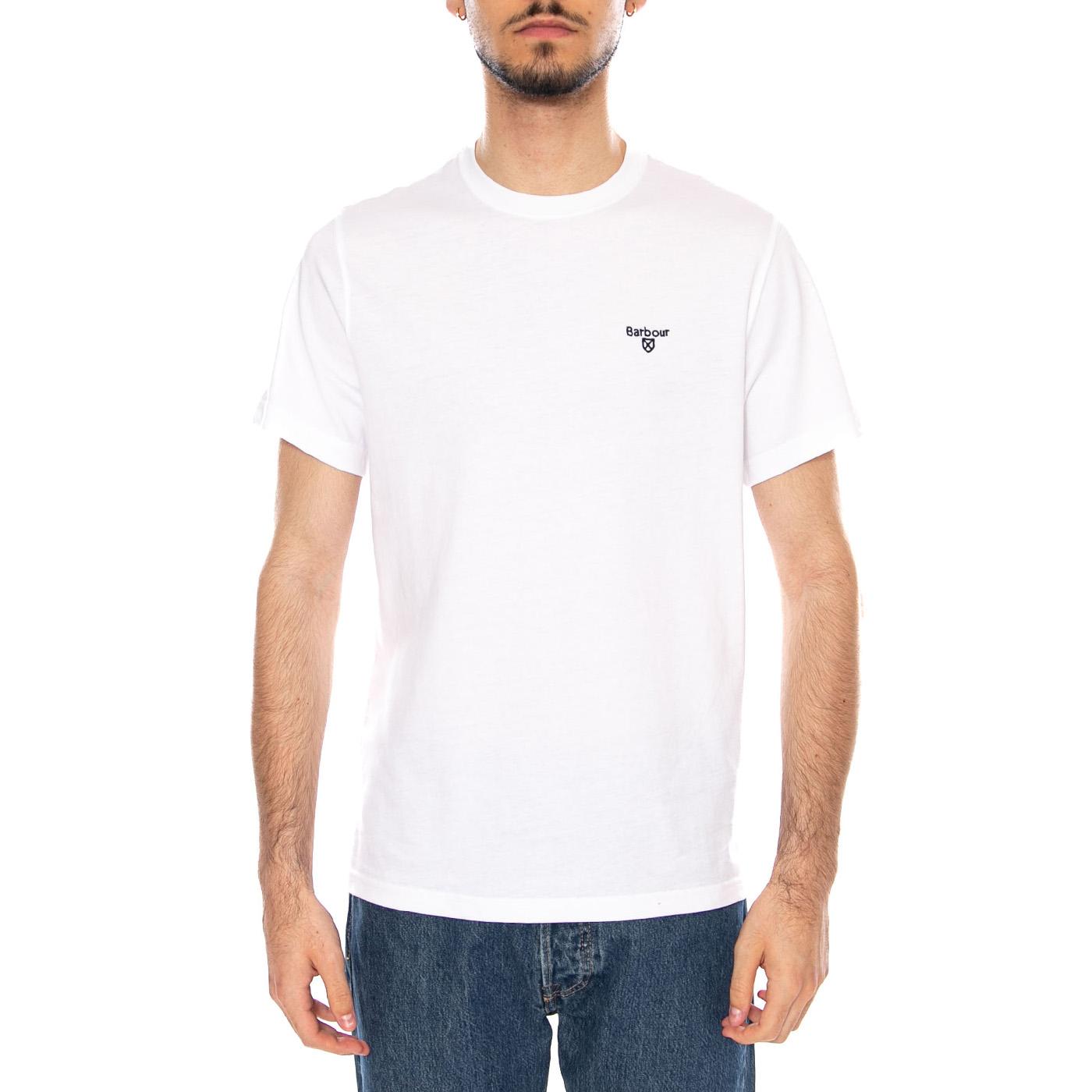 ESSENTIAL SPORTS TEE - Maglietta Girocollo Uomo Bianca MTS0331 WH11 BARBOUR 