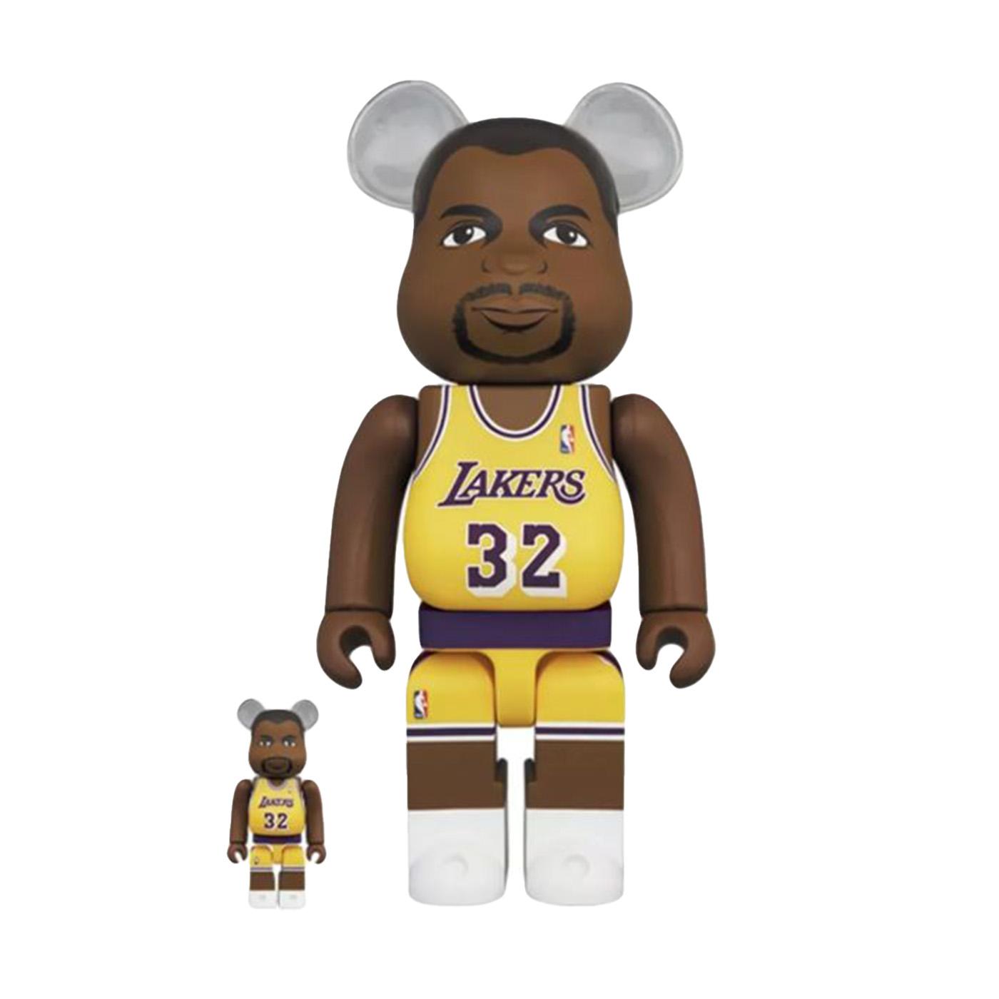 BE@RBRICK Magic Johnson (Los Angeles Lakers) 100% & 400% - Toy Medicom Multicolore NAGICM  MEDICOM TOY 