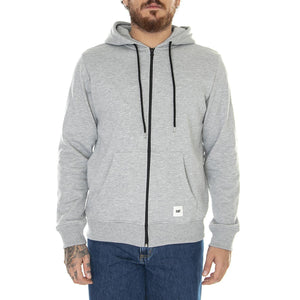 Zip Up Hoodie Light Heather Grey - Felpa con Cappuccio Uomo Grigia 6050127-10831  CAT 